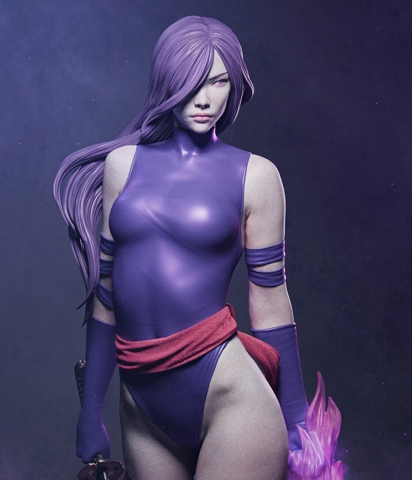 Psylocke/Xmen/Figura 25cm/Profissional Pintado - Imagem 2 de 4
