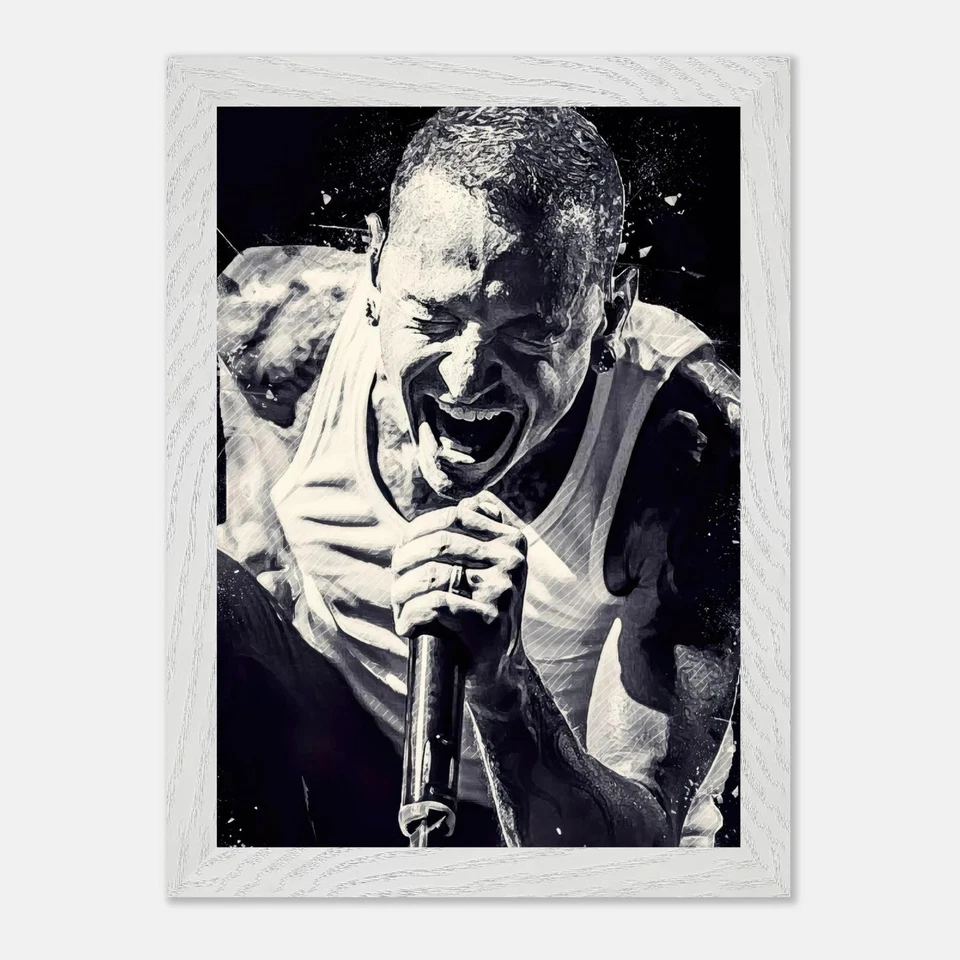 Music Tribute Poster, Chester Bennington Linkin Park Artwork,Rock Fan Wall Decor - Image 3 of 4