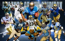 UCLA Bruins Lithograph print of UCLA Legends of the Gridiron 17 x 11