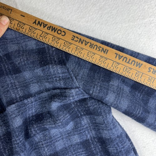 John Wayne Wooly Fleece Blue Plaid Men's Pullover Sz Medium M - Bild 7 von 10