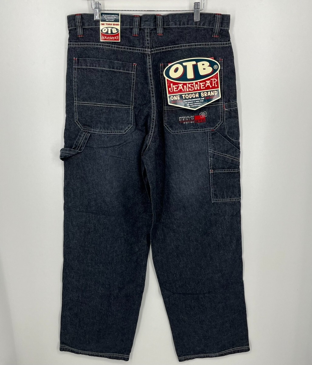 OTB One Tough Brand Carpenter Jeans Men's 36x32 Black Stone