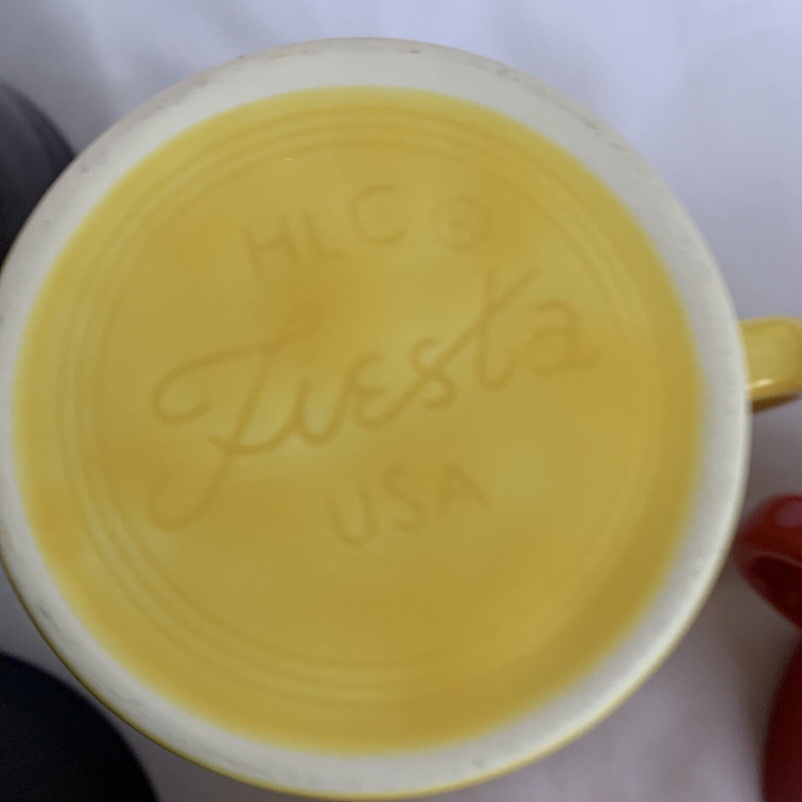 Fiesta HLC Coffee Cup Mug Set Of 5 O Ring Handle Made In USA Fiestaware