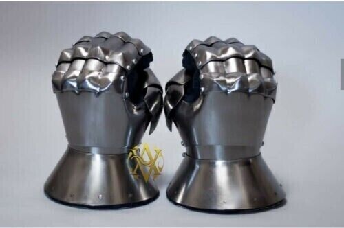 Medieval Steel Gloves Knight Armor Set Combat Wearable Gauntlets gift item - Picture 1 of 3
