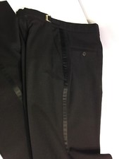 Formal Wear Black Tuxedo Pants Size 27-29 unhemmed inseam 39