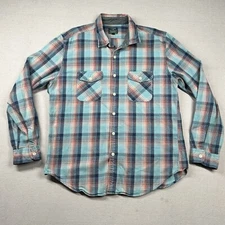 J Crew Shirt Mens XL Flannel Plaid Heavy Colorful Workwear Farm Utility Outdoors