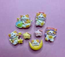 Crocs Moon  Stars Cats shoe charms x 7