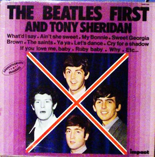 BEATLES and Tony Sheridan - First (1977) unique cover France LP Impact