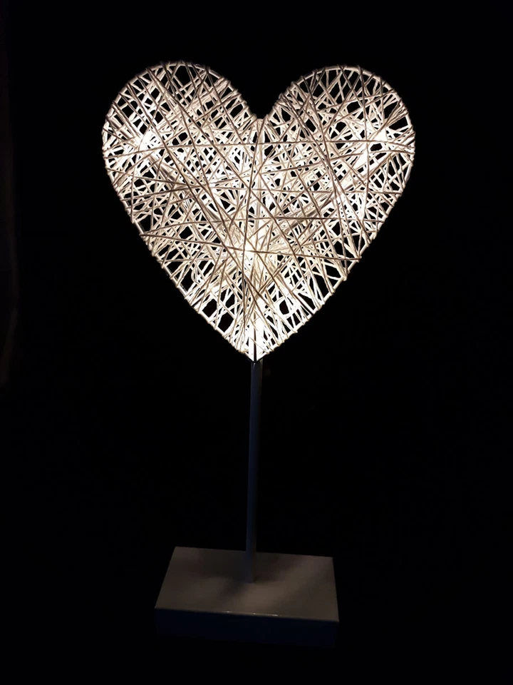 Dekoleuchte Herz - 10 LED warmweiß - Deko Lampe Tischlampe Dekoherz Tischleuchte - Bild 2 von 3