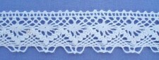 32mm White Cotton Torchon Lace per metre 