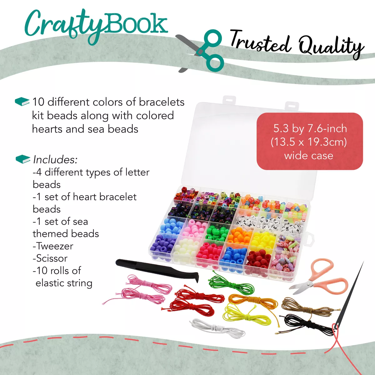 Clay Bracelet Making Friendship Bracelet Kit Beads Set - Jewelry