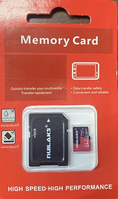 Nuilaks 512GB Micro SD Card High Speed SD Card Class 10 Micro SDXC Memory Card