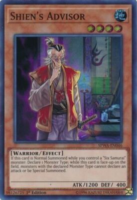 Yu-Gi-Oh! TCG Shien's Advisor Spirit Warriors SPWA-EN046 1st Ed Super Rare NM/M