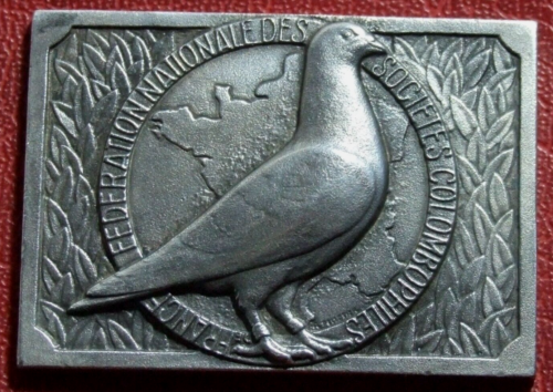 French national federation of colombophiles Pigeon racing association medal - Picture 1 of 2
