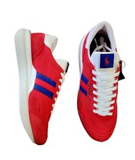Polo Ralph Lauren Men's Athletic Sneakers Sz 8 Suede Leather Shoes TRAIN 89