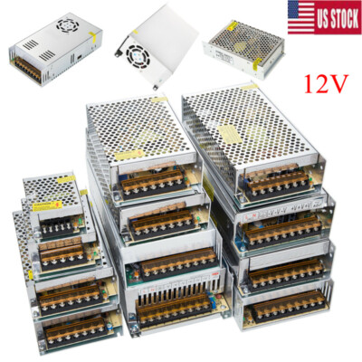 Switch Power Supply AC 110V To DC 12V 5A-60A Transformer Adapter For Led Strips