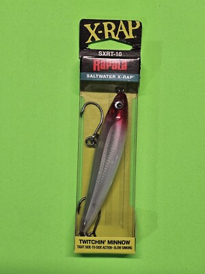 Rapala SXRT10RGH X-Rap Twitchin' Minnow Fishing Lure 10 Slow Sinking Red Ghost