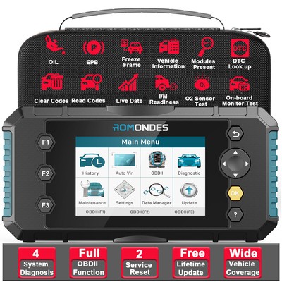 Romondes RD3000 Car OBD2 Scanner Diagnostic ABS SRS Engine Transmission System