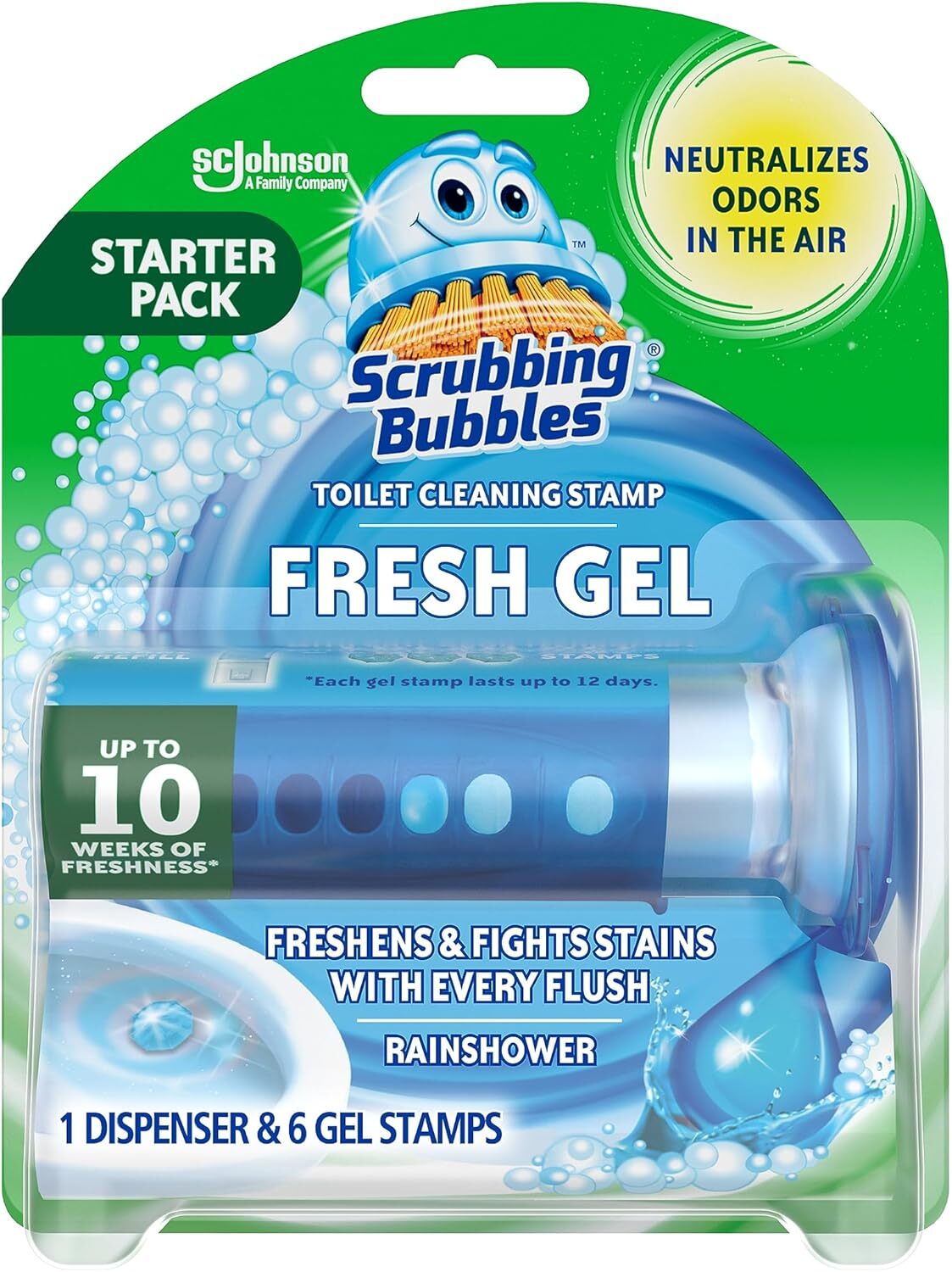 Scrubbing Bubbles Fresh Gel Toilet Bowl Cleaning Stamps, Helps Keep Toilet Clean