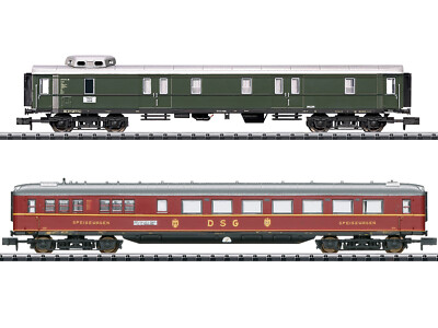 Minitrix 18286 - Personenwagen Set 1 Schnellzugwagen D 96 DB Ep.III 2-teilig