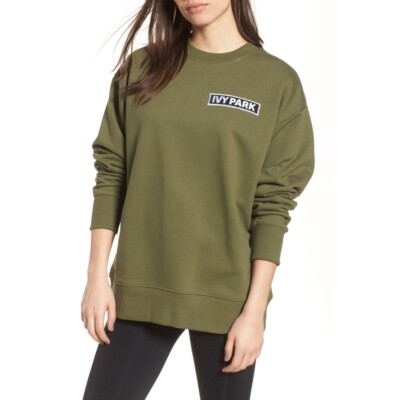 ivy park green cargo sweatshirt