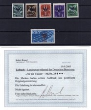 Laibach 33/38 SATZ ** MNH POSTFRISCH BPP BEFUND 330EUR (AA8252