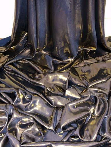 Shiny Wet Look Soft Floaty Shimmer Satin Fabric 58”Wide Dress Bridal Decoration - Picture 15 of 79