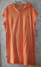NWT OCEAN PACIFIC lounge dress.Size XL.Orange.Terry cotton blend.Short sleeves