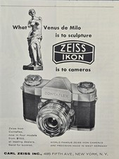 Carl Zeiss Ikon Contaflex West Germany Venus de Milo Vintage Print Ad 1957
