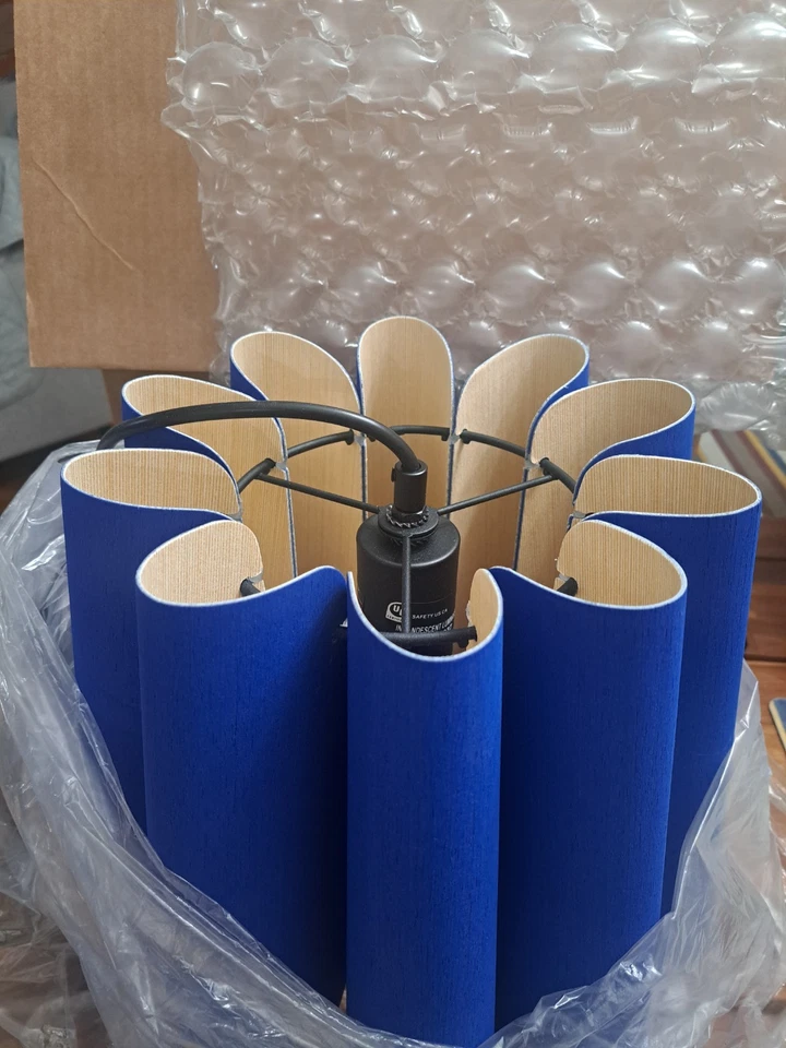 Bruck Renata 56 Long Pendant - 外木色 蓝色, 内灰 11.75 色 — 第 3/4 张图片