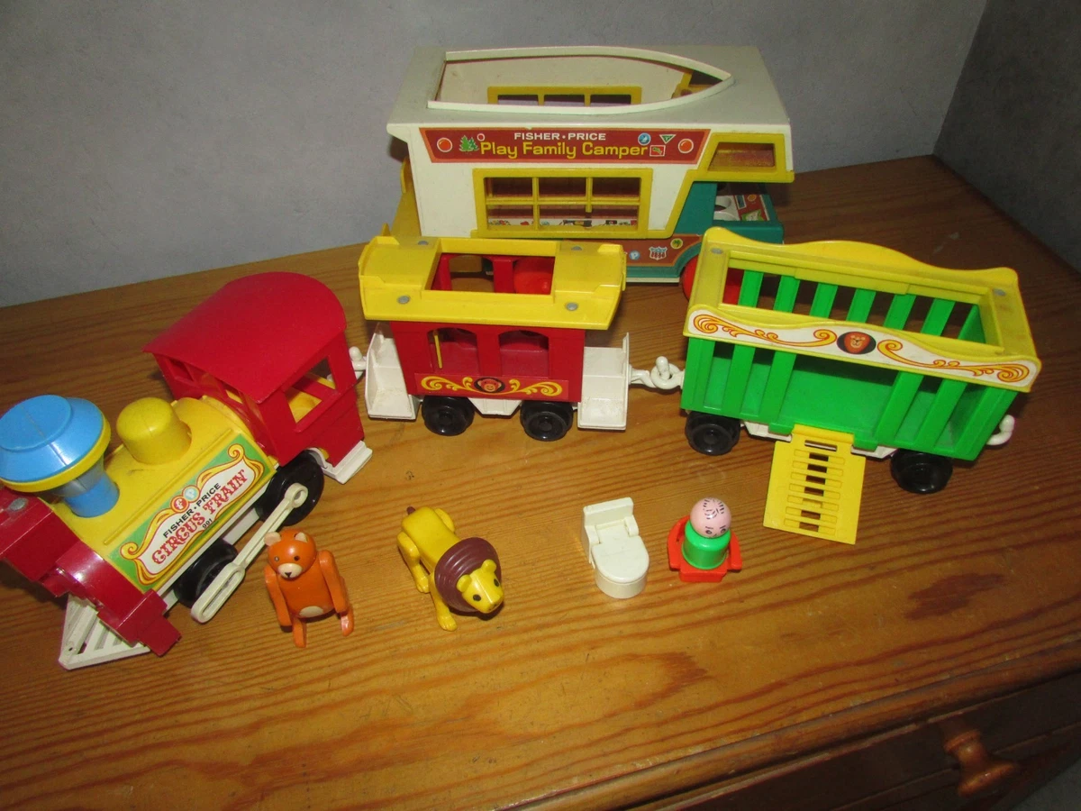 Wagon Fisher-Price Vintage Train 991 - Pièce De Collection - Années 80/90