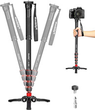 Extendable Camera Aluminum Monopod with Feet,Portable Travel Monopod with Remova
