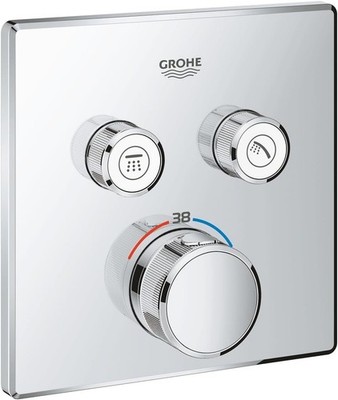GROHE 29124000 Grohtherm SmartControl Thermostat Concealed 2 Valves MSRP $548