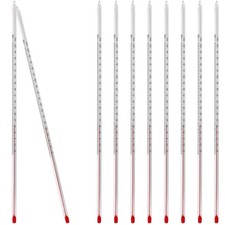 10 Pcs General Purpose Lab Thermometer 12 Inch Total Immersion Glass Liquid -20