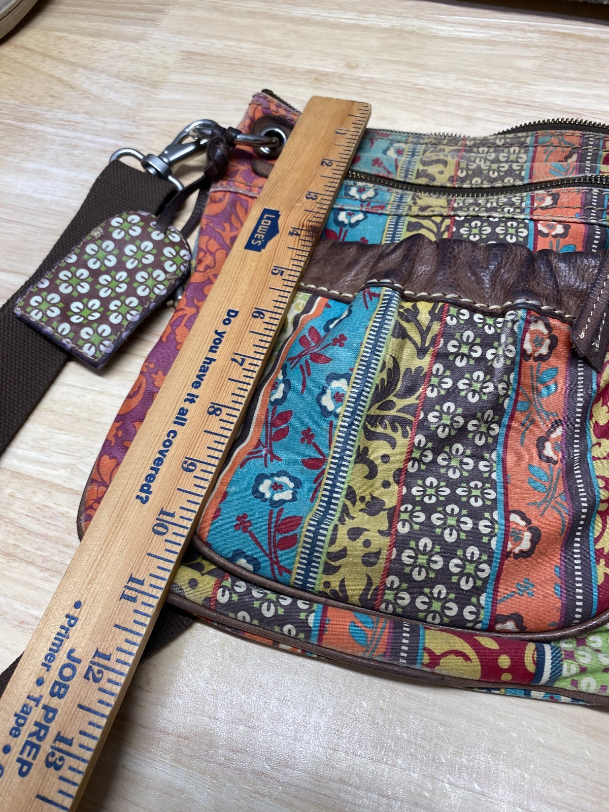 Fossil Patchwork Canvas Crossbody Bag Multicolor … - image 7