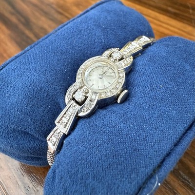Ebel Damenuhr Weiß gold 750 Brillanten Cocktailuhr 22g Diamanten 1958 Armbanduhr