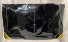 Vntg 60s clutch Lou Taylor Italy black patent leather flip mirror + coin purse — photo 2