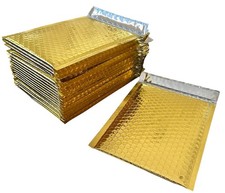 Set of 20 Glamour Metallic Gold Poly Bubble Mailers Envelopes Bags 6x10