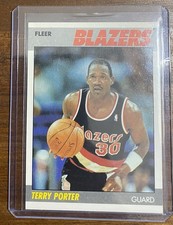1987-88 Fleer Terry Porter #89 Portland Trail Blazers Legend Rookie Card NM. rookie card picture