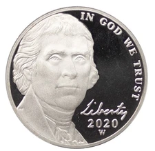 2020 -W West Point Proof Jefferson Nickel