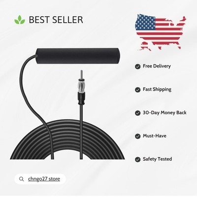 Sleek Hidden Radio Antenna with DIN Connector for Clear Car Audio Performance