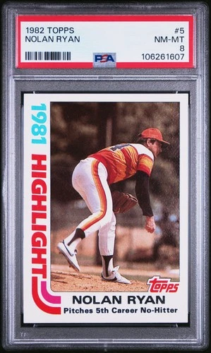 1982 Topps Nolan Ryan PSA 8