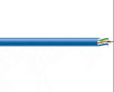 Southwire 300 ft. Blue 24/4 Solid CU CAT5e CMP (Plenum) Data Cable on Spool