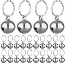 24Pcs Cat Bells with Keyrings- Dog Collar Bells, Training Jingle Bell Collar Pen