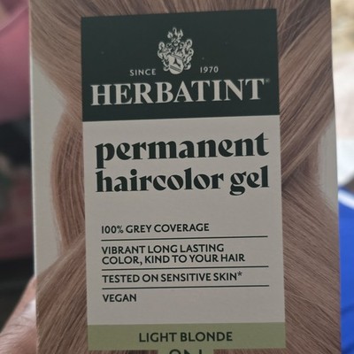 Herbatint Permanent Hair Dye Gel Light Blonde Vegan 100% Grey Coverage