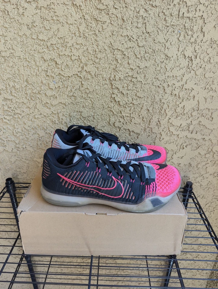Nike Kobe 10 Elite Low Shoes Mens Size 10.5 Black Pink Mambacurial Basketball - Image 4 of 4