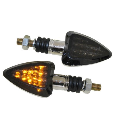 Motorrad Mini Blinker LED Jake chrom f. Beta RR 125 LC 4T Enduro Bj. 2011-2015