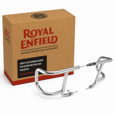 Royal Enfield oem silver airfly evo engine guard for Super Meteor 650 KXA00341