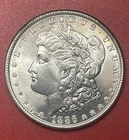 1886 P Morgan Silver Dollar, Choice to Gem Uncirculated.