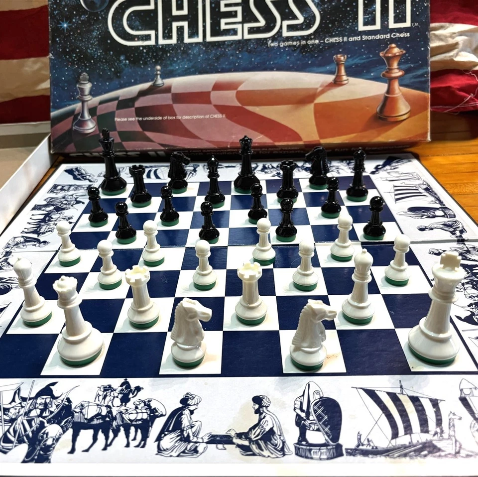CHESS II game vtg Ungame 1978 strategy board cosmic variant history USA rare - Image 2 of 4