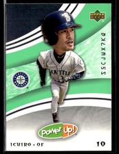 2004 Upper Deck Power Up #12 Ichiro Suzuki Mariners Green Baseball Card 1002F